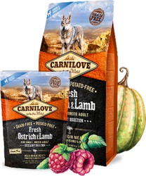 Carnilove Canine Adult Small Fresh Avestruz Cordero pienso para perros