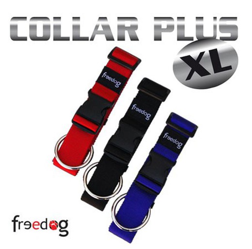 Collar plus xl nylon 40mm x 55-75cm rojo para perros