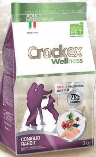 Crockex Wellness Adult Medium-Maxi Rabbit & Rice pienso para perros