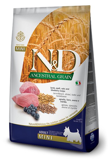 Farmina N&D Ancestral Grain Adult Dog Mini Cordero pienso para perros