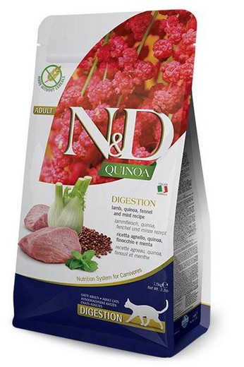 Farmina n&d cat quinoa digestion cordero pienso para gatos