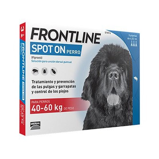 Frontline combo spot-on perros de 40-60kg antiparasitario para perros