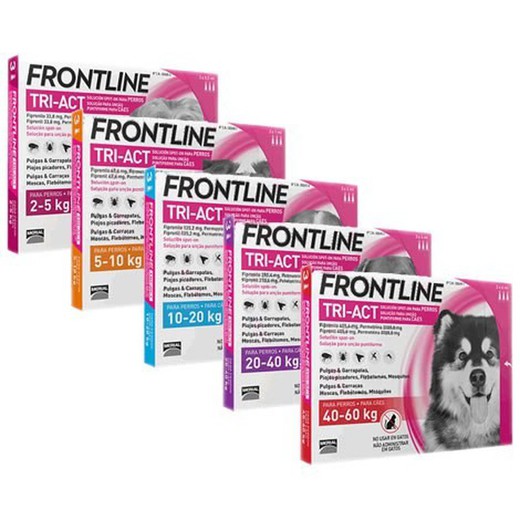 Frontline tri-act 6 pipetas antiparasitario para perros