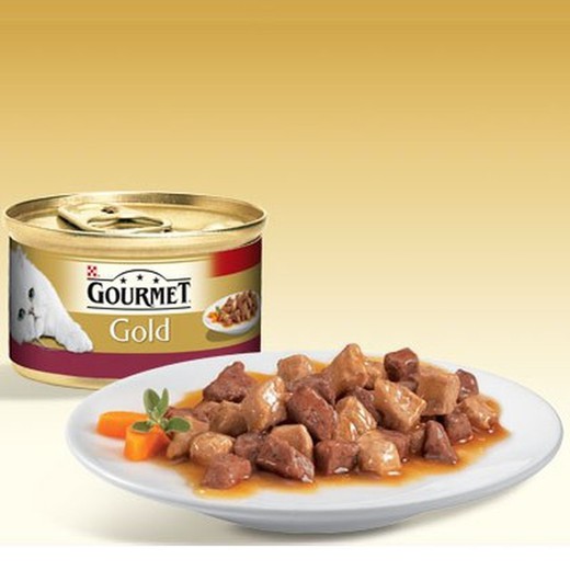 Gourmet gold bocaditos pollo-higado comida húmeda para gatos