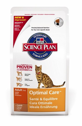Hill's adult optimal care cordero comida para gatos pienso para gatos