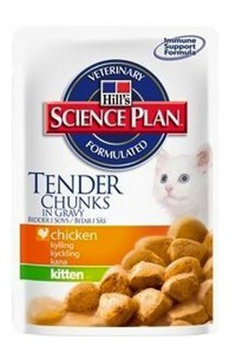 Hill's feline kitten pollo sobres comida húmeda comida húmeda para gatos