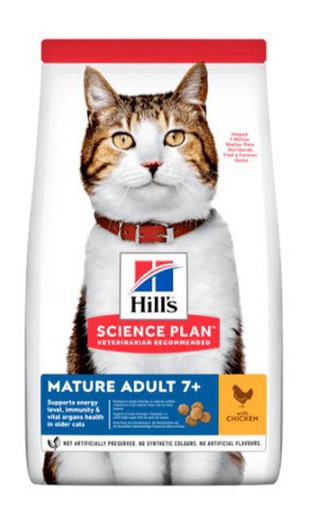 Hill's mature adult 7+ active longevity con pollo pienso para gatos