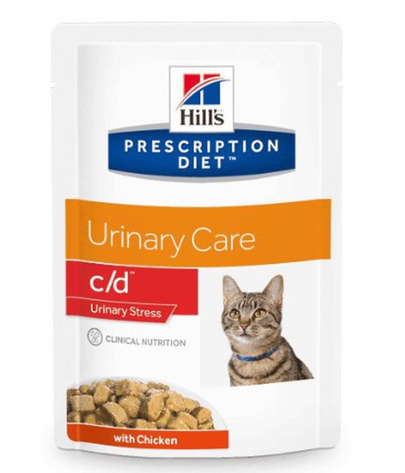 Hill's prescription diet feline c-d urinary stress pouch comida húmeda para gatos
