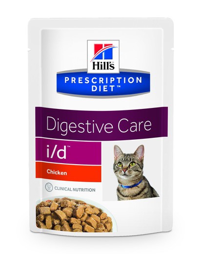 Hill's prescription diet feline i-d pouch húmedo comida húmeda para gatos dieta especial