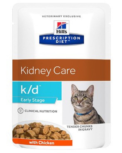Hill's prescription diet feline k-d early stage pouch comida húmeda para gatos