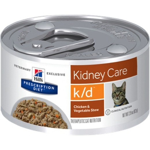 Hill's prescription diet feline k-d pollo estofado comida húmeda para gatos dieta especial