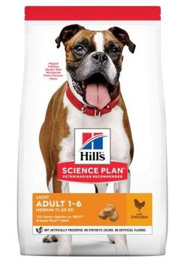 Hill's SP Adult Light con Pollo razas medianas pienso para perros
