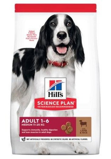 Hill's SP Adult  Razas medianas Cordero y Arroz pienso para perros