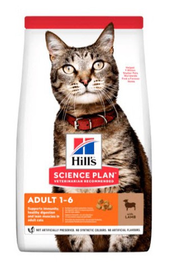 Hill's sp feline adult cordero arroz pienso para gatos