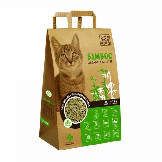 M-pets bamboo organic cat litter 5l arena para gatos