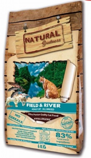 Natural greatness adult cat field & river pienso para gatos