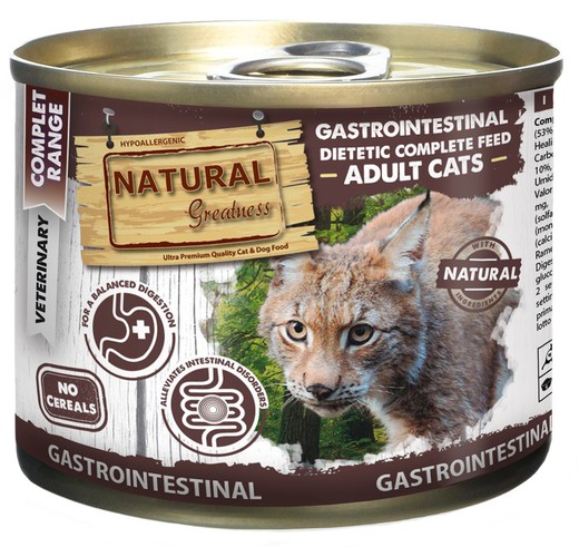 Natural Greatness  Gama Veterinaria Gastrointestinal para gatos 200gr.