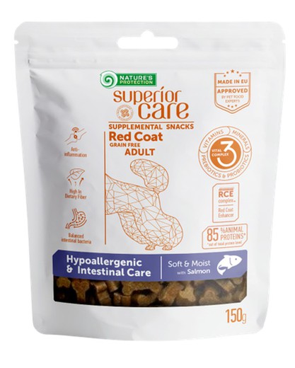 Nature's protection hypoallergenic & intestinal red coat snack salmón 150 g snack para perros