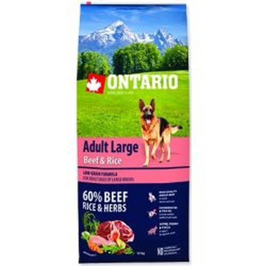 Ontario Adult Large Breed Beef & Rice pienso para perros