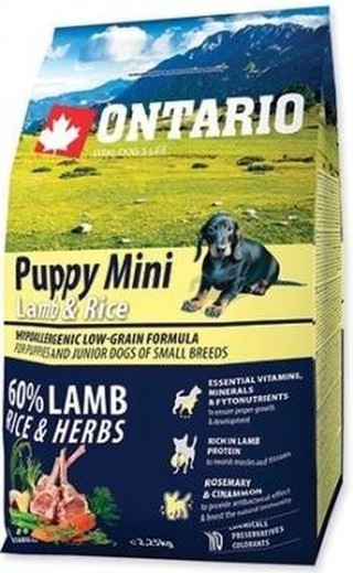 Ontario Puppy Mini Lamb & Rice pienso para perros