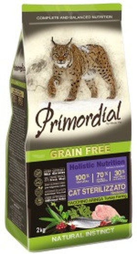 Primordial grain free pienso para gatos esterilizados con pavo y arenque