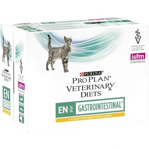 Pro plan vet feline en gastrointestinal caja pouch 10x85g comida húmeda para gatos