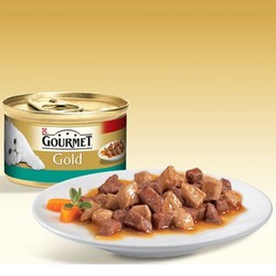 Purina gourmet gold bocaditos de salmón y pollo comida húmeda para gatos