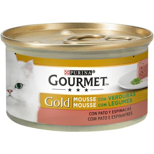 Purina gourmet mousse con pato y espinacas comida húmeda para gatos