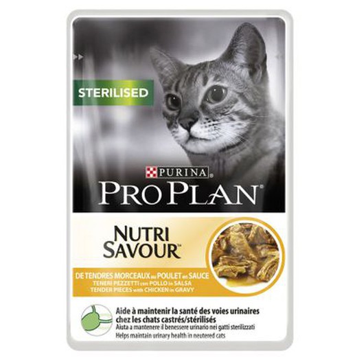 Purina pro plan feline sterilised pollo 26x85g comida húmeda para gatos