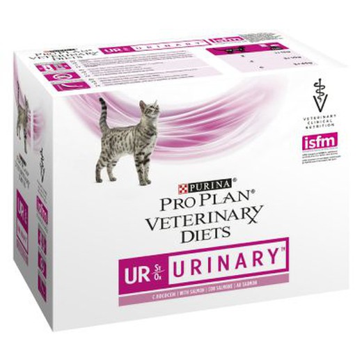Purina pro plan vet feline ur urinary salmón caja pouch 10x85g comida húmeda para gatos
