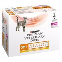 Purina pro plan vet feline om obesity caja pouch 10x85g comida húmeda para gatos