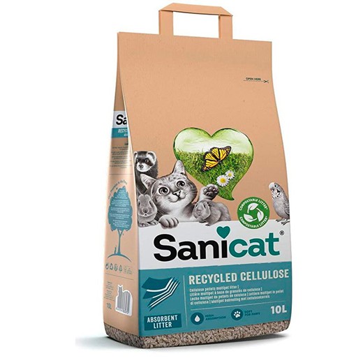Sanicat clean & green lecho higiénico 10l arena para gatos