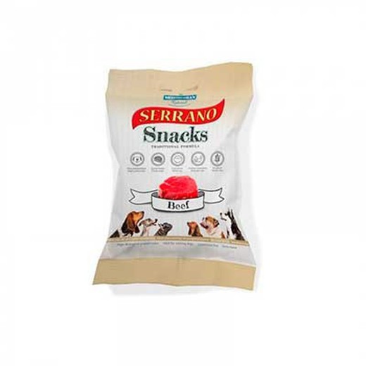 Serrano snacks con buey 100g snack para perros