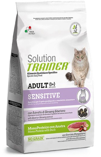 Trainer solution cat sensitive adult duck pienso para gatos