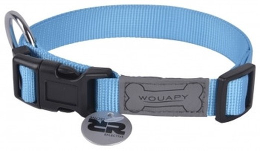 Wouapy collar basic line azul para perros