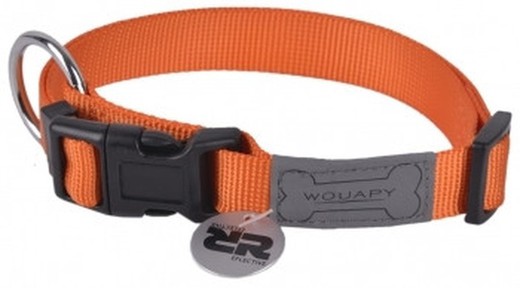Wouapy collar basic line naranja para perros