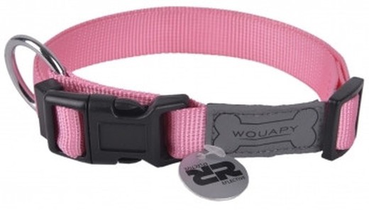 Wouapy collar basic line rosa para perros
