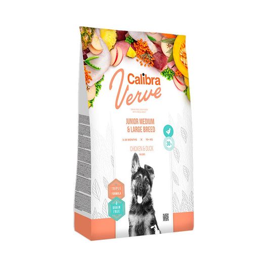 Caibra Dog Verve Grain Free Junior Medium Large Pollo y Pato