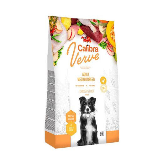Calibra Dog Verve Grain Free Adult Medium Pollo y Pato pienso para perros