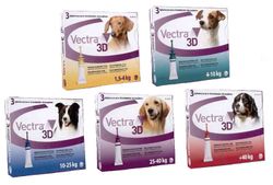 Vectra 3d perro 3 pipetas antiparasitario para perros